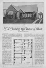 Better Homes & Gardens July 1927 Magazine Article: A Charming Little House of Brick