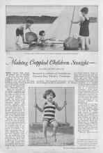 Better Homes & Gardens July 1927 Magazine Article: Making Crippled Children Straight