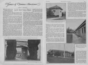 Better Homes & Gardens July 1927 Magazine Article: Homes of Famous Americans