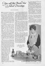Better Homes & Gardens August 1927 Magazine Article: You will like These New Salad Dressings