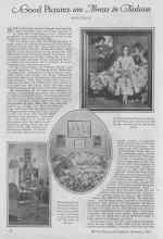 Better Homes & Gardens September 1927 Magazine Article: Good Pictures are Always in Fashion
