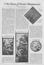 Better Homes & Gardens September 1927 Magazine Article: The Charm of Window Fransparencies