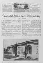 Better Homes & Gardens October 1927 Magazine Article: An English Cottage in a Western Setting