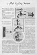 Better Homes & Gardens October 1927 Magazine Article: Simple Plumbing Repairs