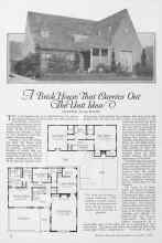 Better Homes & Gardens October 1927 Magazine Article: A Brick House That Carries Out The Unit Idea