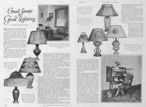 Better Homes & Gardens October 1927 Magazine Article: Good Lamps for Good Lighting