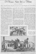 Better Homes & Gardens November 1927 Magazine Article: A House Made Into a Home