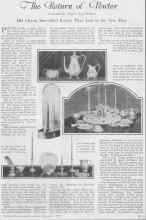 Better Homes & Gardens November 1927 Magazine Article: The Return of Pewter