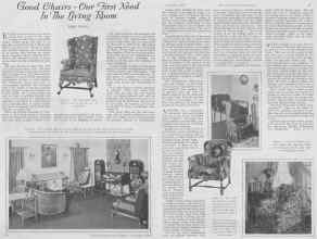 Better Homes & Gardens November 1927 Magazine Article: Good Chairs--Our First Need In The Living Room