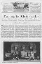 Better Homes & Gardens December 1927 Magazine Article: Planting for Christmas Joy