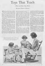 Better Homes & Gardens December 1927 Magazine Article: Toys That Teach