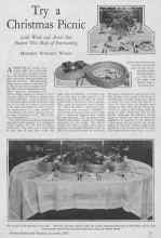 Better Homes & Gardens December 1927 Magazine Article: Try a Christmas Picnic