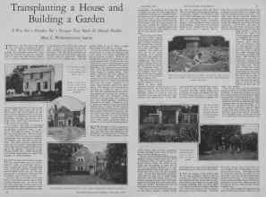 Better Homes & Gardens December 1927 Magazine Article: Transplanting a House and Building a Garden