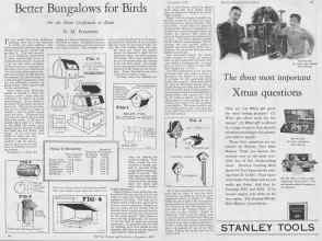 Better Homes & Gardens December 1927 Magazine Article: Better Bungalows for Birds