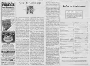 Better Homes & Gardens December 1927 Magazine Article: Along the Garden Path