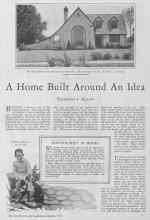Better Homes & Gardens January 1928 Magazine Article: A Home Built Around An Idea