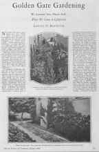 Better Homes & Gardens January 1928 Magazine Article: Golden Gate Gardening