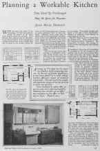 Better Homes & Gardens January 1928 Magazine Article: Planning a Workable Kitchen