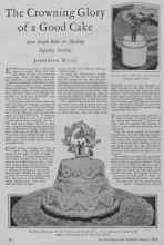Better Homes & Gardens January 1928 Magazine Article: The Crowning Glory of a Good Cake