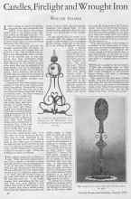Better Homes & Gardens January 1928 Magazine Article: Candles, Firelight and Wrought Iron