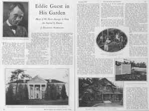 Better Homes & Gardens January 1928 Magazine Article: Eddie Guest in His Garden