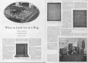 Better Homes & Gardens January 1928 Magazine Article: What to Look for in a Rug