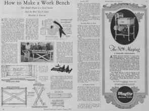Better Homes & Gardens January 1928 Magazine Article: How to Make a Work Bench