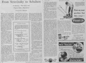 Better Homes & Gardens January 1928 Magazine Article: From Stravinsky to Schubert