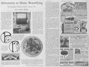 Better Homes & Gardens January 1928 Magazine Article: Adventures in Home Beautifying