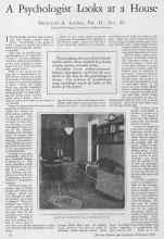 Better Homes & Gardens February 1928 Magazine Article: A Psychologist Looks at a House