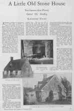 Better Homes & Gardens February 1928 Magazine Article: A Little Old Stone House