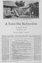Better Homes & Gardens February 1928 Magazine Article: A Town Has Backyarditis