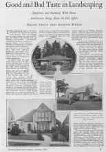 Better Homes & Gardens February 1928 Magazine Article: Good and Bad Taste in Landscaping