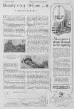 Better Homes & Gardens February 1928 Magazine Article: Beauty on a 40-Foot Lot