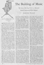 Better Homes & Gardens February 1928 Magazine Article: The Building of Music