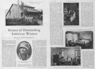 Better Homes & Gardens February 1928 Magazine Article: Homes of Outstanding American Women