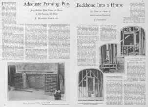 Better Homes & Gardens February 1928 Magazine Article: Adequate Framing Puts Backbone Into a House