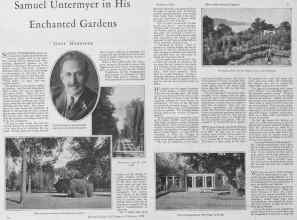 Better Homes & Gardens February 1928 Magazine Article: Samuel Untermyer in His Enchanted Gardens