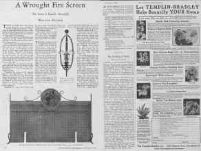 Better Homes & Gardens February 1928 Magazine Article: A Wrought Fire Screen