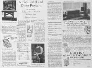Better Homes & Gardens February 1928 Magazine Article: A Tool Panel and Other Projects