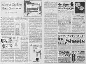 Better Homes & Gardens February 1928 Magazine Article: Indoor or Outdoor Plant Containers