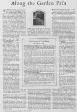 Better Homes & Gardens March 1928 Magazine Article: Along the Garden Path