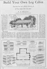 Better Homes & Gardens March 1928 Magazine Article: Build Your Own Log Cabin