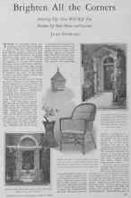 Better Homes & Gardens March 1928 Magazine Article: Brighten All the Corners