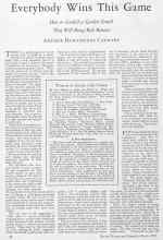 Better Homes & Gardens March 1928 Magazine Article: Everybody Wins This Game