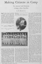 Better Homes & Gardens March 1928 Magazine Article: Making Citizens in Camp