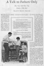 Better Homes & Gardens March 1928 Magazine Article: A Talk to Fathers Only