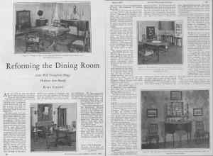 Better Homes & Gardens March 1928 Magazine Article: Reforming the Dining Room