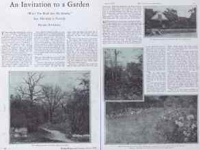Better Homes & Gardens March 1928 Magazine Article: An Invitation to a Garden