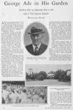 Better Homes & Gardens April 1928 Magazine Article: George Ade in His Garden